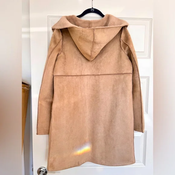 Zara double face velvet & fur Puffer coat /,small size - Picture 5 of 16